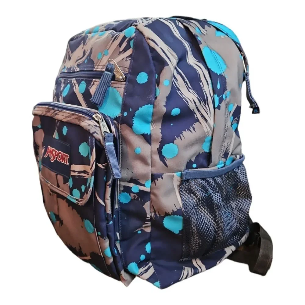 JANSPORT Retro Paint Splatter Print Large School Backpack - Picture 3 of 10